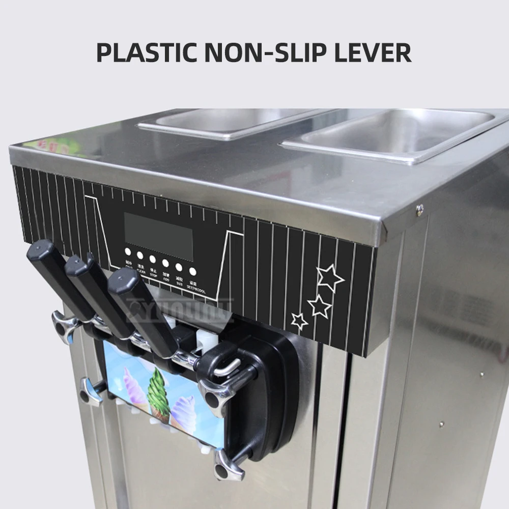 Commercial Vertical Ice Cream Machine Desktop Three-color Ice Cream Machine Eiscreme Verkaufsautomat