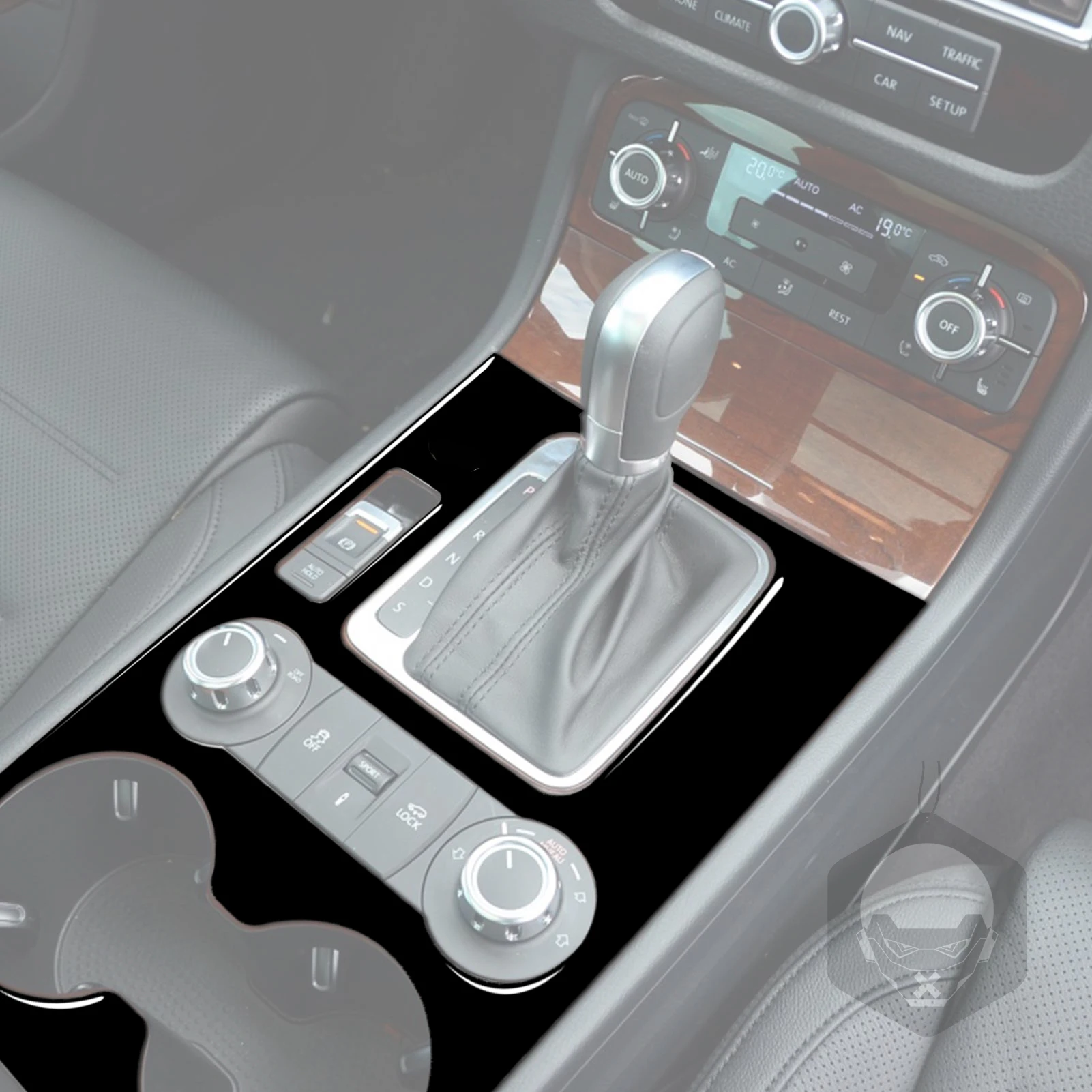 For VW Touareg 7P MK2 2011 2012 2013 2014 2015 2016 2017 2018 Gear Shift Panel Piano Black Stickers Car Interior Accessories