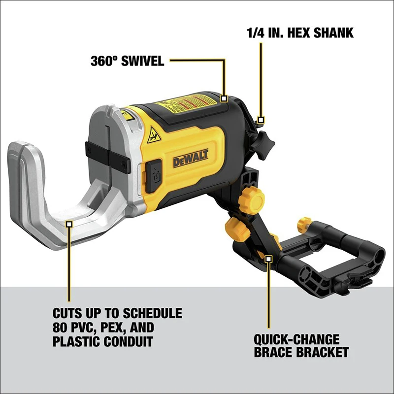 Imagem -02 - Dewalt Dwapvcir Impacto Chave de Fenda Adaptação Cisalhamento Tubo de Cobre Tubo de Plástico Ferramenta Anexos Cabeça de Corte Adaptação