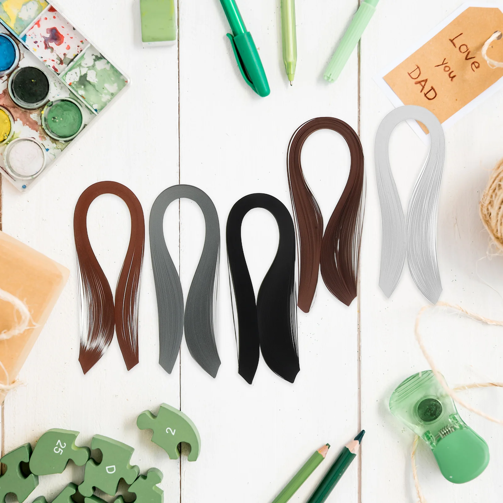 720 قطعة 3 مللي متر 54 سنتيمتر شرائط اللف 6 ألوان كمية كافية لمشاريع كبيرة الحجم والورق الفني مفصلة اللف