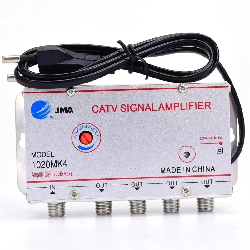 Cable TV Splitter Amplifier Digital CATV Antenna Signal Booster Home TV Equipments 45Mhz To 860MHz 220V 50/60Hz EU Plug