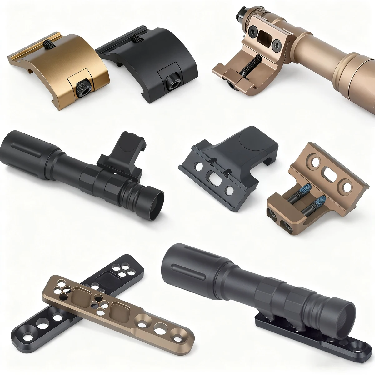 Tactical Surefire M600U M600B LED Flashlight with Mounting Base Fit 20mm Rail MLK Keymod for AR15 SF M600 Powerful Scout Light