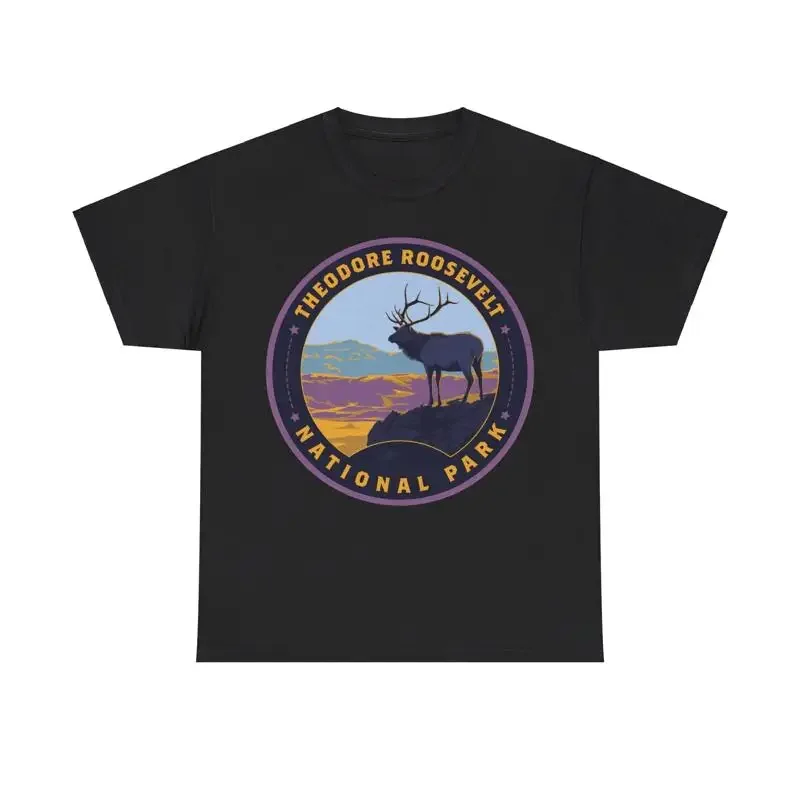 Theodore Roosevelt National Park North Dakota Round Logo T shirt