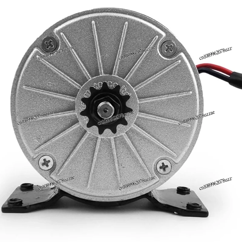 Motor Sikat Kecepatan Tinggi 12V24V36V 350W dengan Braket Motor Sepeda Motor Roda Empat Listrik