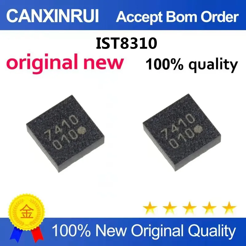 

IST8310 screen printing 010 QFN package patch geomagnetic sensor IC chip three-axis geomagnetic sensor