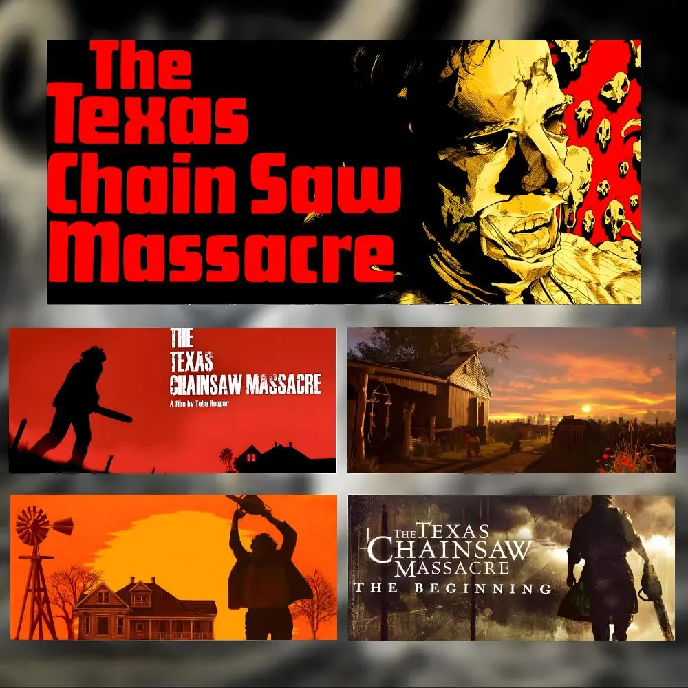 Alfombrilla de ratón con diseño de película de terror, The Texas Chain Saw Massacre, alfombrilla de escritorio grande y gruesa con bordes cosidos, alfombrilla de ratón para juegos para PC
