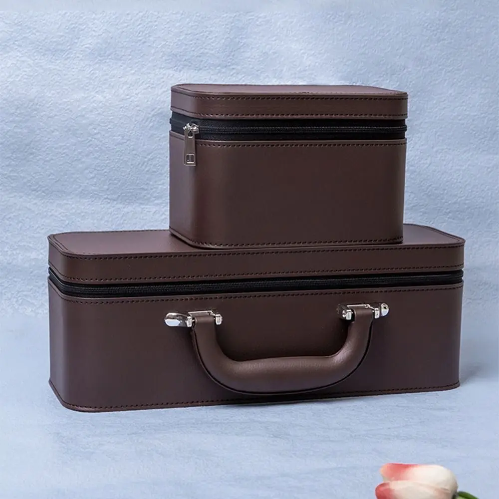 

Винтажная коробка для показа часов, компактный держатель для наручных часов из искусственной кожи, утолщенный прочный браслет, чехол для переноски, защитный чехол для часов