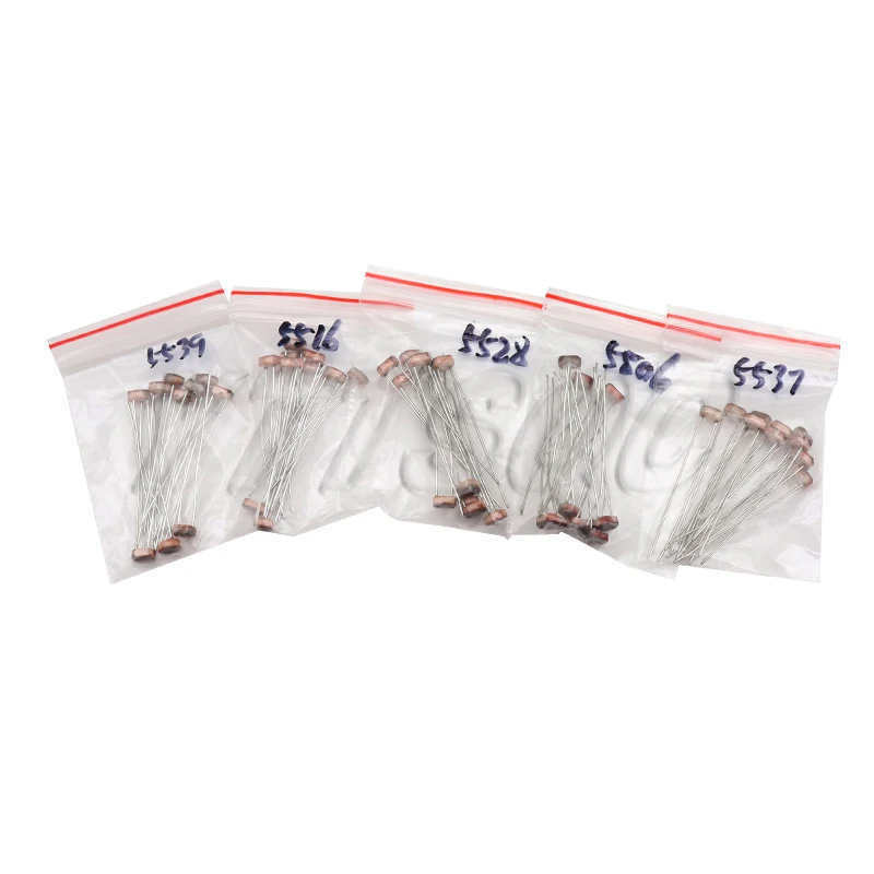 50 шт. GL5506 GL5516 GL5528 GL5537 GL5539 фото светочувствительный резистор комплект фоторезисторов фотопроводящее сопротивление