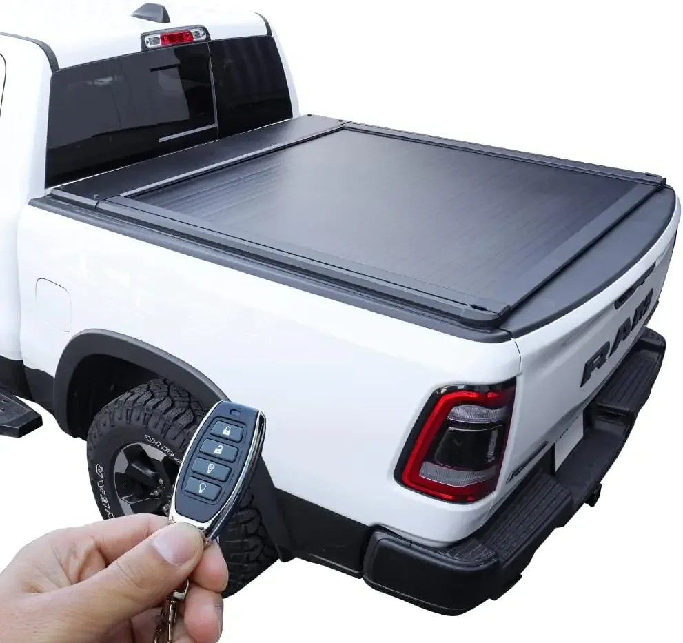 Retract Tonneau Cover Fits 2007-2024 Nissan Titan 5.5' (67”) Truck Bed Aluminum Matte Black Low Profile Waterproof