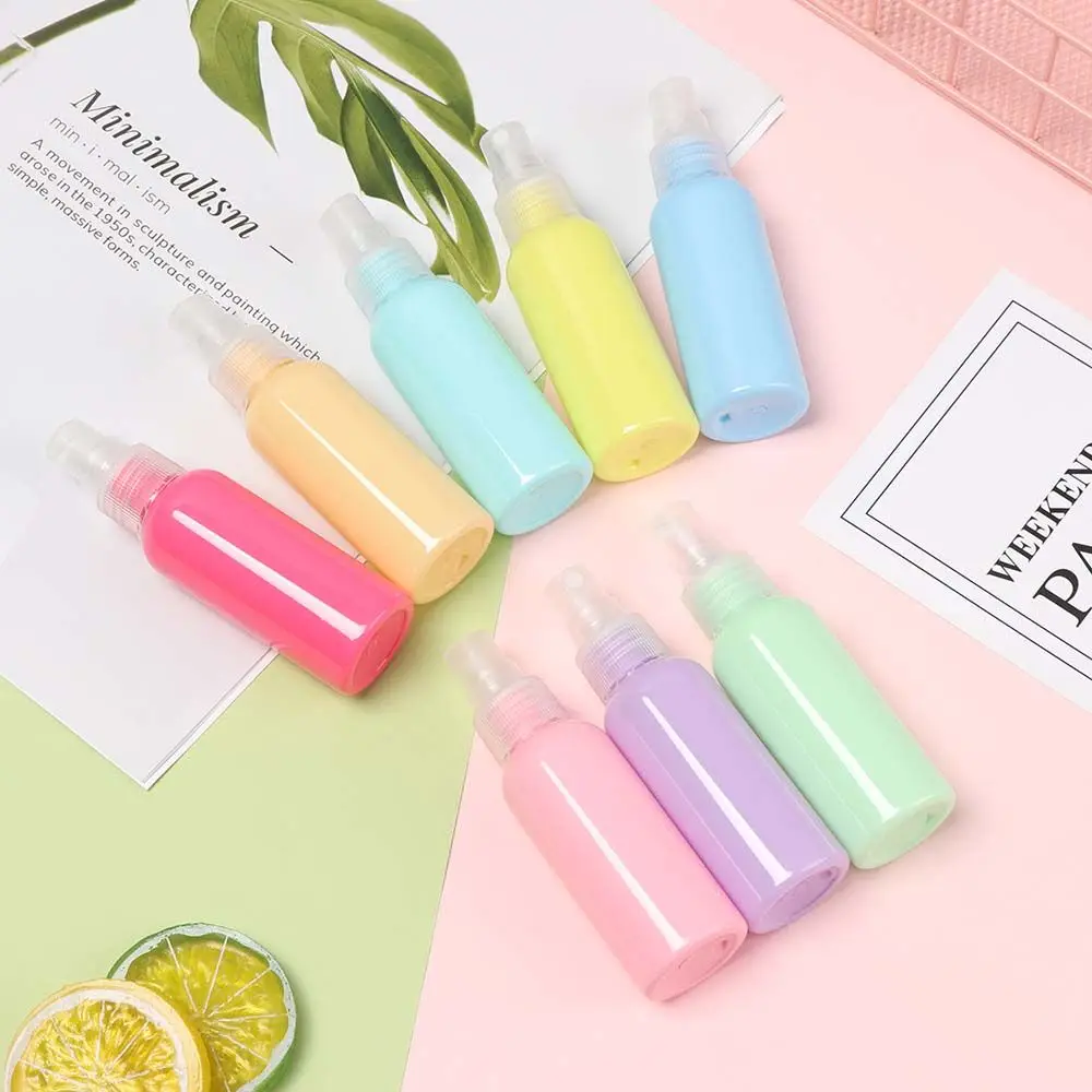 

1PC Candy Color Daily Life Shampoo Lotion Spray Bottle Cosmetic Container Refillable Empty Bottles Perfume Bottle