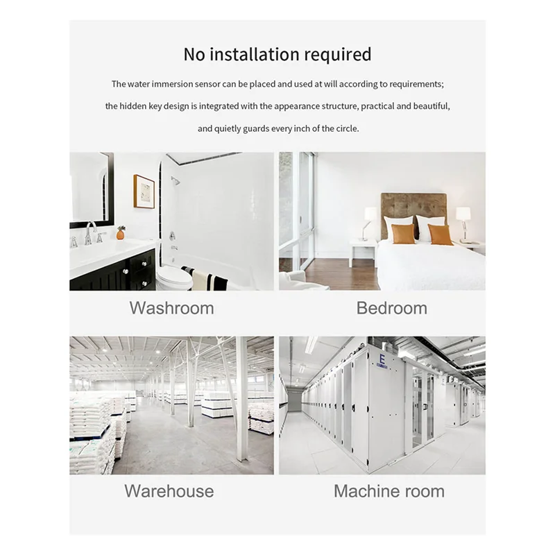 Tuya Wi-Fi сигнализация об утечке, датчик утечки воды, детектор уровня наводнения, детектор утечки воды для дома, кухни, ванной комнаты, прочный