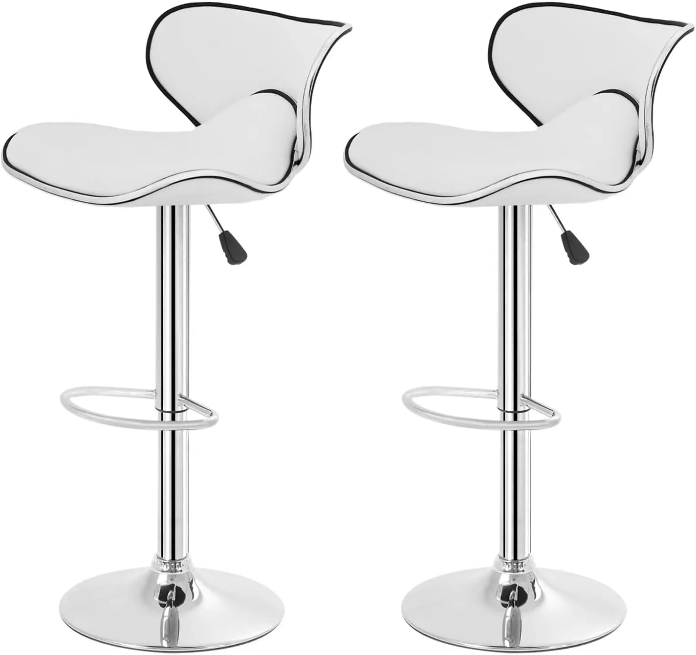 

Modern Bar Stools Set Of 2 Barstools Counter Height Bar Chairs Height Adjustable Ba Pu Leather Swivel Bar Stool Bar Chairs