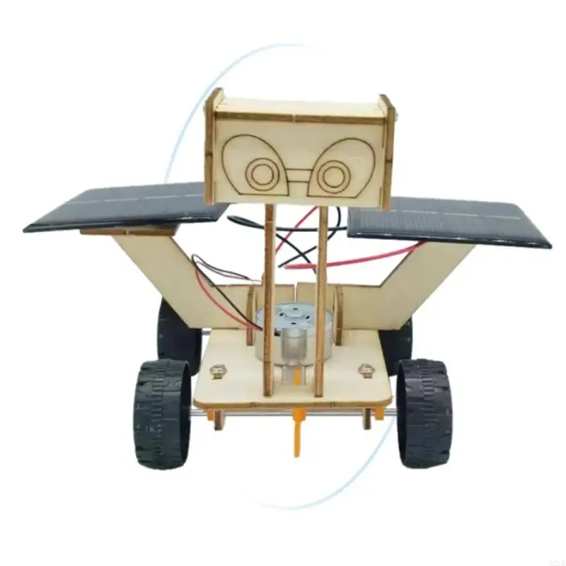 Hölzernes solarbetriebenes Mondauto-Set für Kinder, pädagogisches Spielzeug, praktische Physik-Lernwerkzeug für Schüler – Detail 7