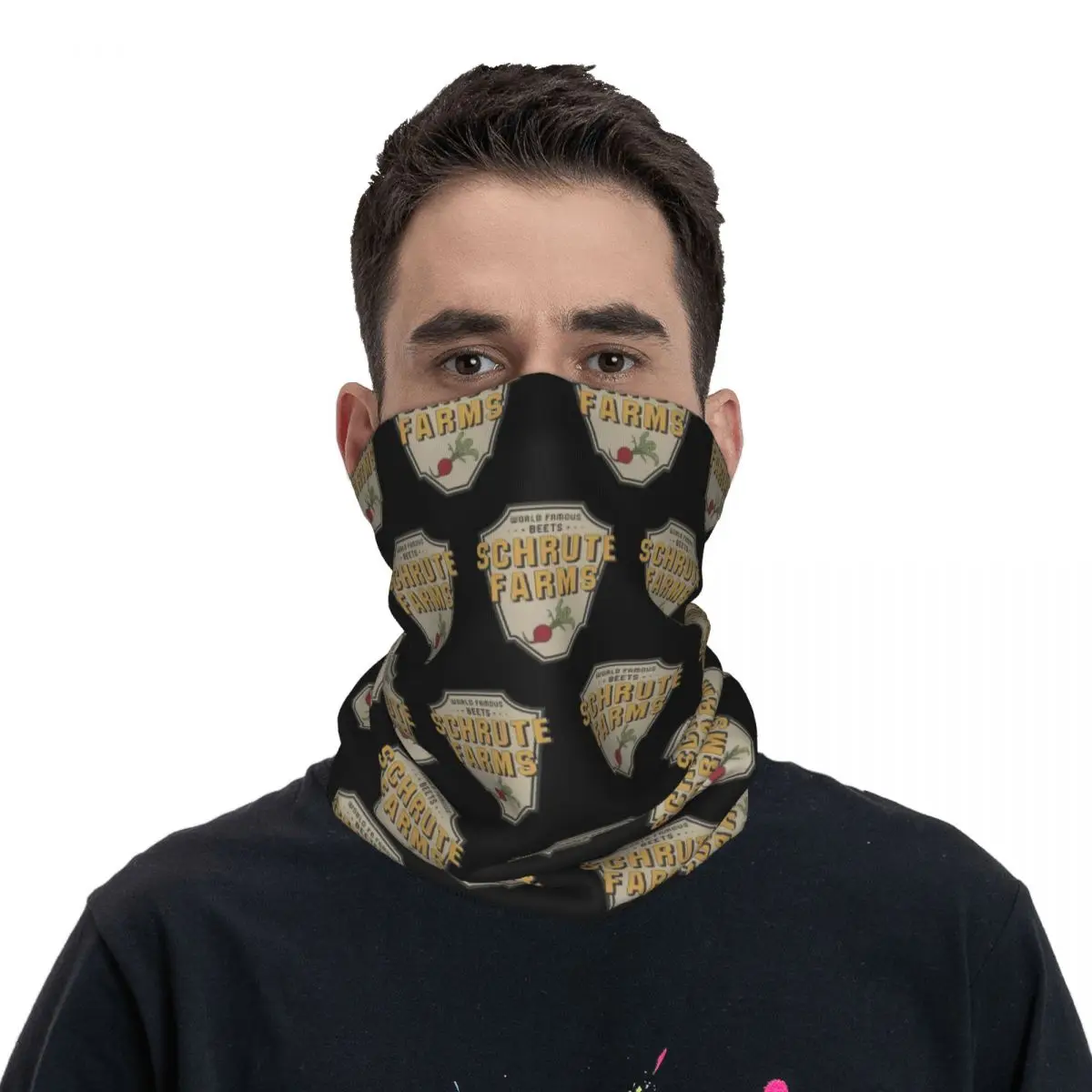 Dwght Schrute Farms Neck Gaiter, Máscara Facial Unisex, Headband Quente, Cachecol de Caminhadas, Windproof, Impresso