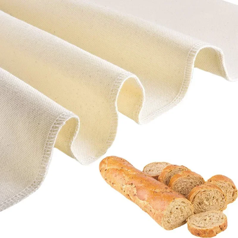 Baking Mat Pastry Linen Dough Bakers Thick Pure Cotton Fermented Cloth Linen Durable Non-Stick French Bread Kitchen Tools New