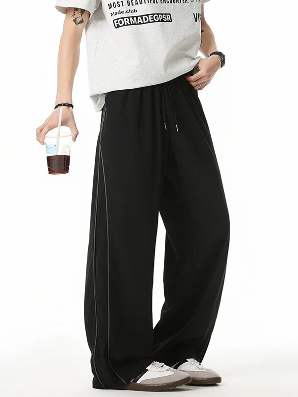 

Color Blo Sports Casual Pants Anti-Wrinkle Vintage Versatile Loose Fit Polyester Elastic Fiber Youth Spring Autumn New Sle