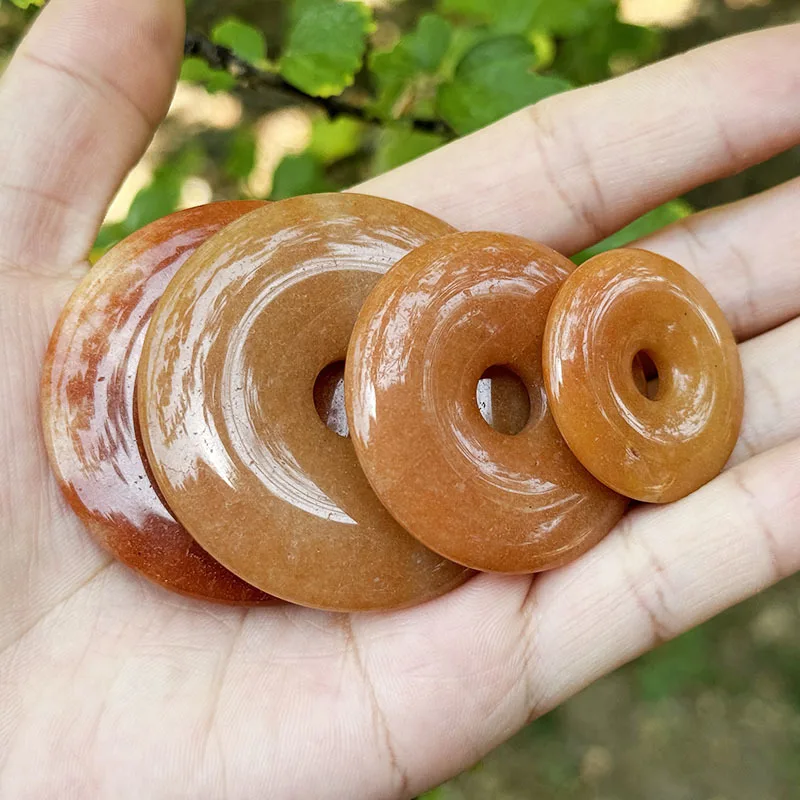 الطبيعية الأحمر افينتورين دونت خواتم حجر الخرز ل عقد دي اي واي سوار قلادة صنع المجوهرات الخرز 1 قطعة 30 مللي متر 40 مللي متر 50 مللي متر