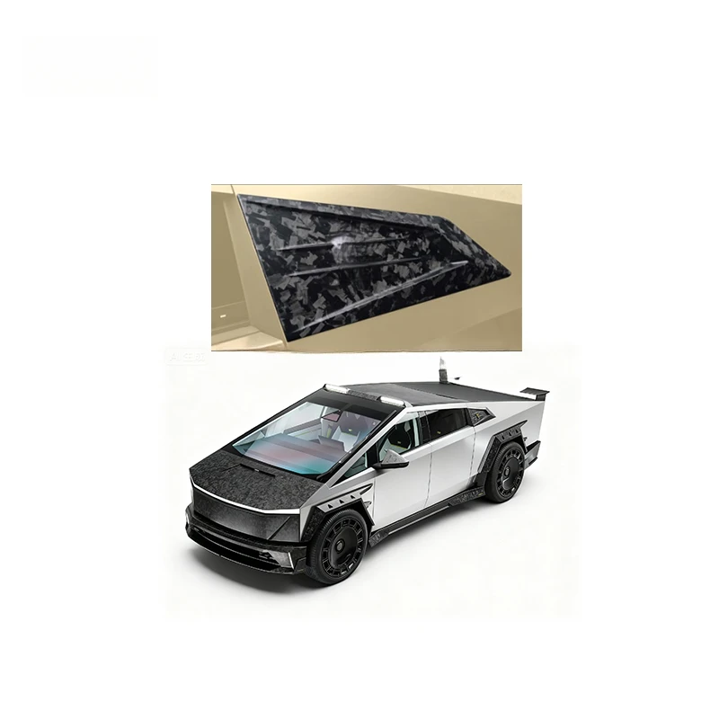 Cybertruck Forged Carbon Fiber C Pillar Ornament Body Kit Gloss Matte Surface Modified Car Exterior Tuning Accessoriesa