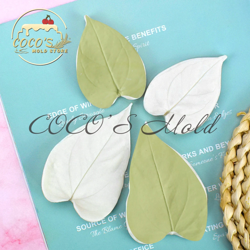 

4Pcs/Set Anthurium Petals Leaf Silicone Veiner Mold Diy Fondant Cake Mould Cake Decorating Tools Kitchen Supplies Bakeware