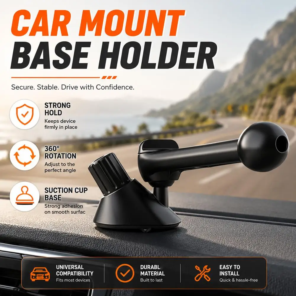 Universal 17mm Ball Head For Car Air Vent Clip Phone Mount 360 Degree Rotable Car Air Outlet Phone Holder Base Accessories