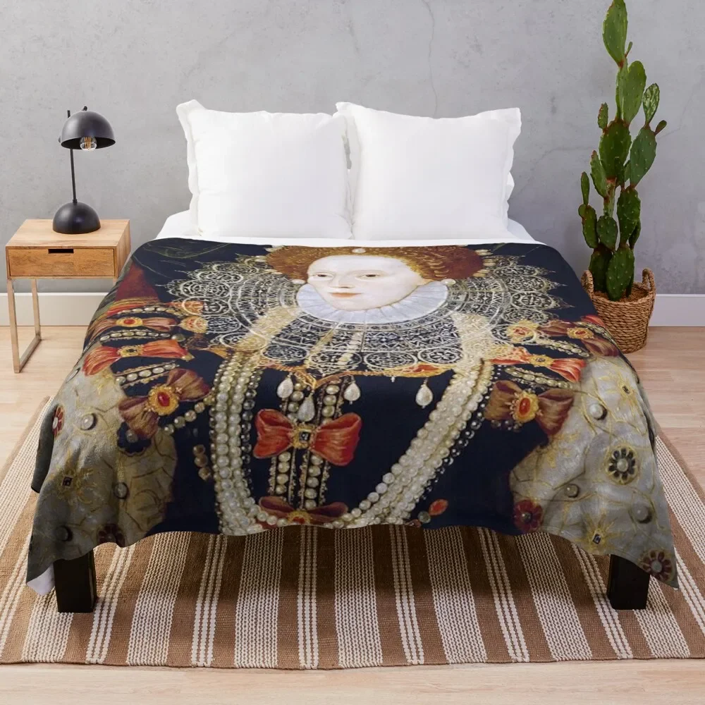 

Queen Elizabeth I Portrait Throw Blanket Soft Warm Blanket Gift for Men Women Adults
