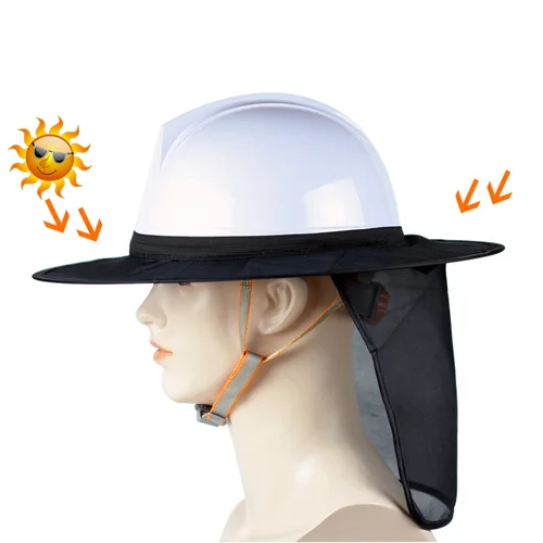 Imagen 1 del producto Parasol de seguridad de verano, casco de protección para el cuello, sombrilla de malla reflectante, cubierta de gorra para trabajadores de la construcción