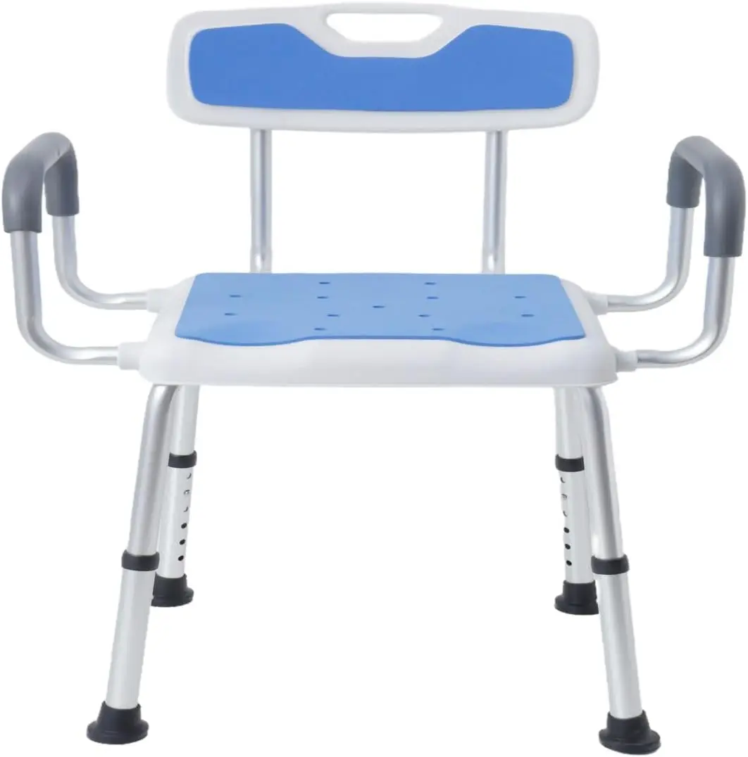

Extra Wide Shower Chair for Elderly and Disabled, Anti-Slip Pads, 150kg Capacity, Ideal for Seniors & Big Persons
