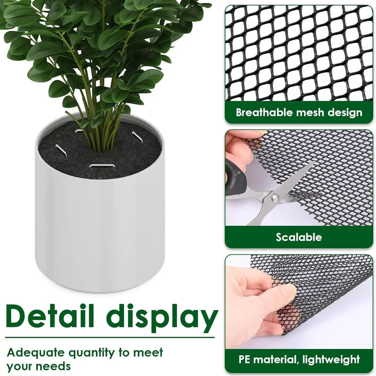 10Pcs Plant Pot Cover Bonsai Tool Pot Mesh Sheet Planter Guard With 10 Stakes Round Plant Pot Grid For Indoor Gardening
