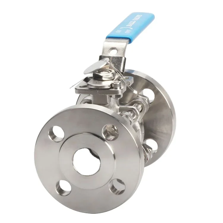Hydraulic Regulator Long Handle Ball Valve Prices Sanitary Stainless Steel 304 316L Manual Flanged Connection 3PC Ball Valve
