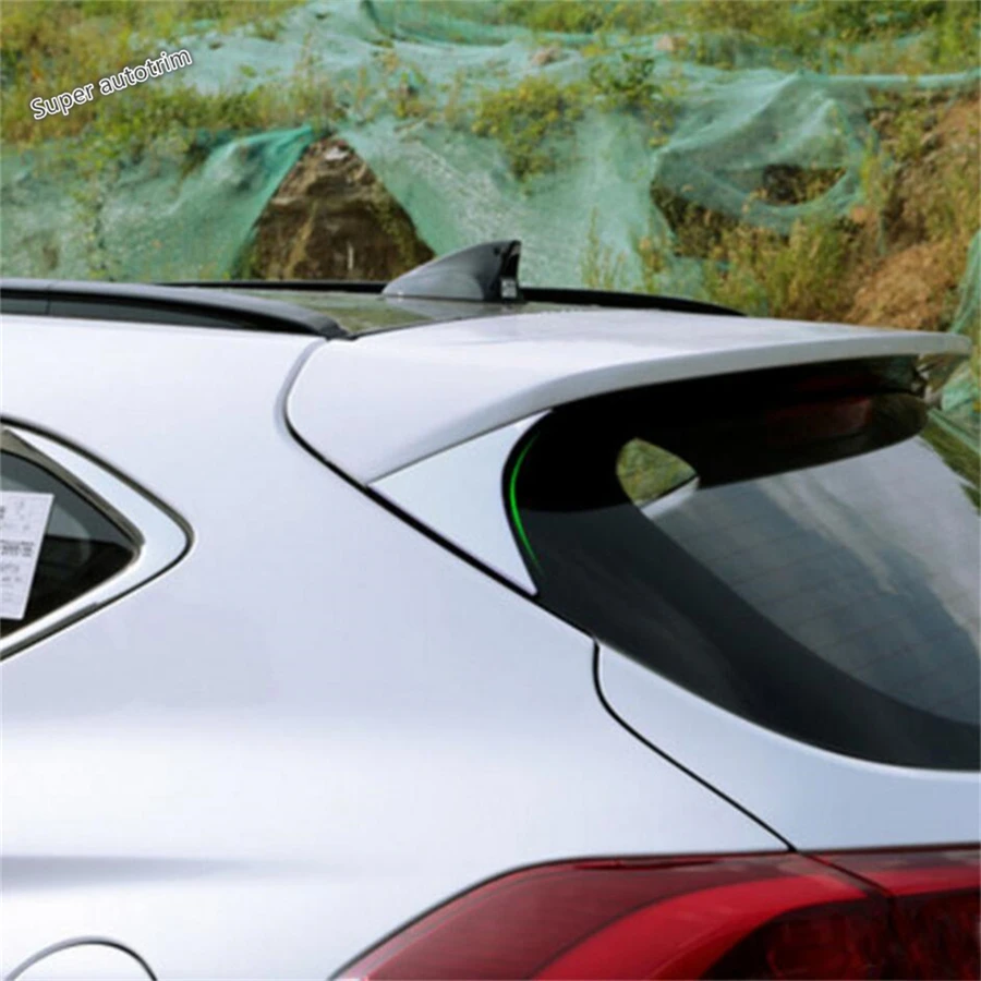 

Rear Tail Spoiler Triangle Panel Sequins Decoration Cover Trim For Hyundai Tucson 2016 - 2020 Chrome Carbon Fiber Accessories