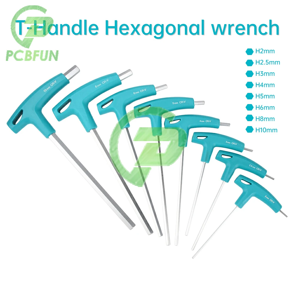 T Handle Hex Allen Key Screwdriver Bike Repair Tools, Bicycle Assembly Wrench 2/2.5/3/4/5/6/8/10mm Repair Tools
