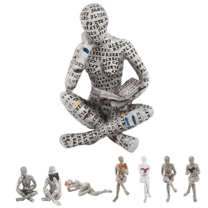 الراتنج قراءة المرأة تمثال سيدة قراءة اللب صب رف الكتب رف الكتب الحلي للديكور المنزلي أفضل 8 تمثال نسائي سمينة مبيعا - رقم 1