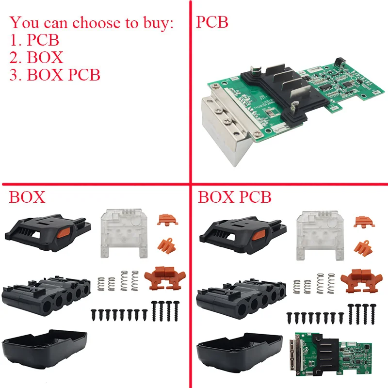 5*18650 Li-ion Battery Case Housing PCB Charging Protection Circuit Board Box For AEG RIDGID 18V 3.0Ah LED Battery Indicator