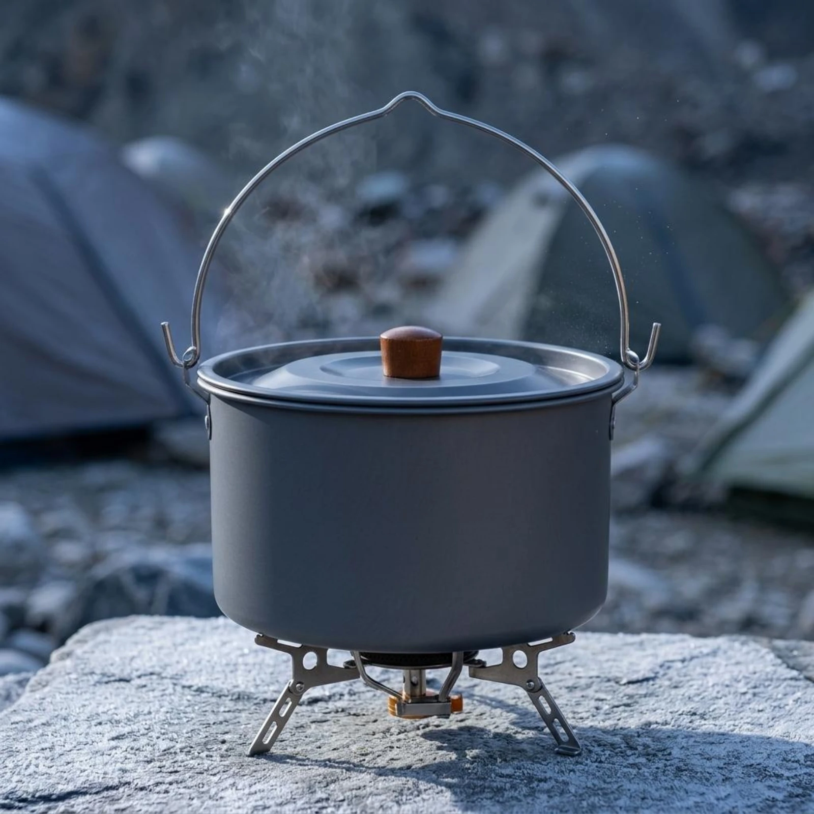 Camping Cooking Easy - Pentola da campeggio in alluminio con