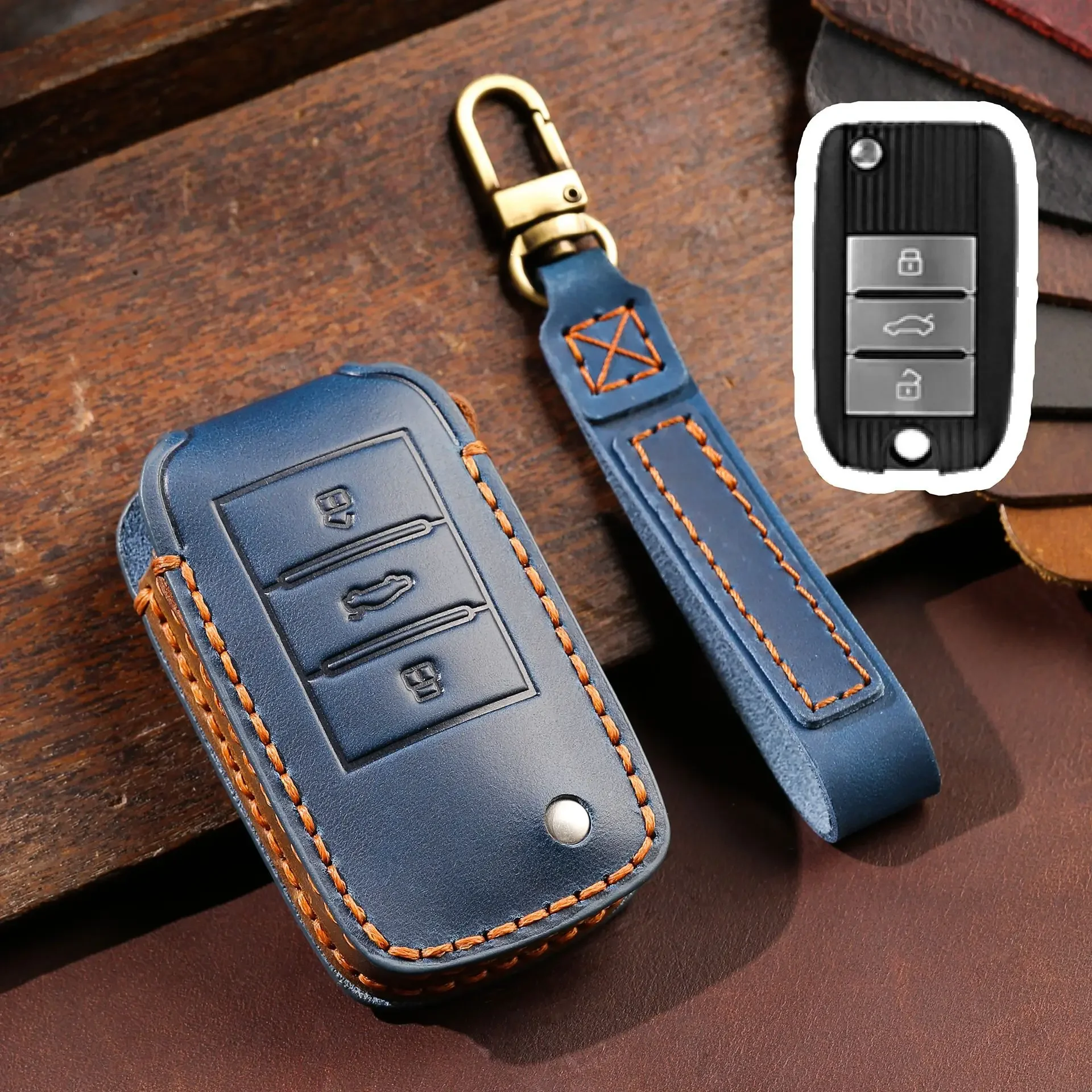 

1pc Leather Car Key Cover Case Fob Keyring Shell For Roewe RX5 350 360 750 For MG MG5 ZS GT GS MG3 MG6 MG7 EZS HS EHS ZS EV