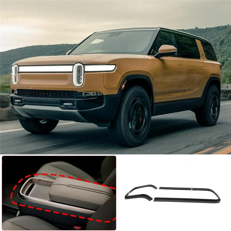 

ABNF!Durable Interior Console Armrest Frame Trim For Rivian R1T R1S 2022-2024, Vehicle Accessories