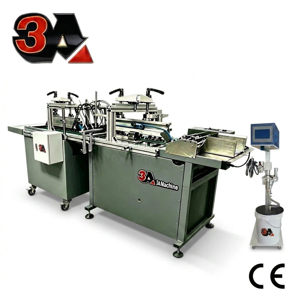 3A-3 Reliable High-Performance Robust Paper Bag and Paper Sleeve Folding and Sealing Machine With Cold Glue Spray System
