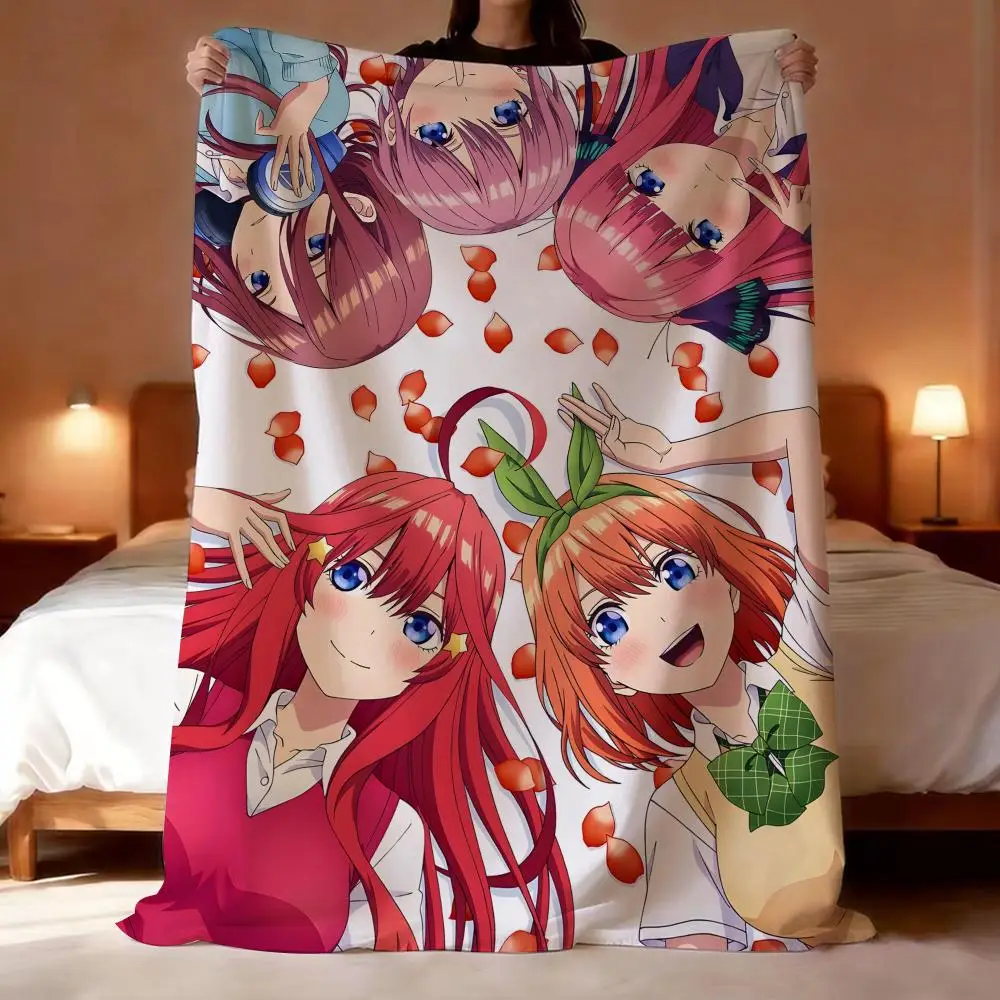 Anime The Quintessential Quintuplets Throw Short Plush Throw Blanket Soft Skin-Friendly Multi-Scene Home Office