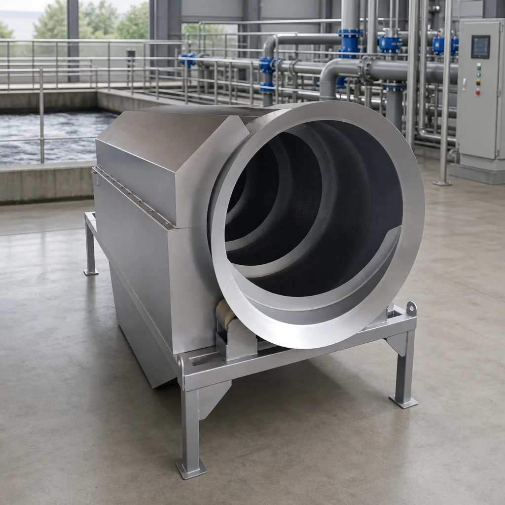 High Efficiency Water Filtration System Industrial Rotary Drum Microfiltration Machine for Wastewater Treatment