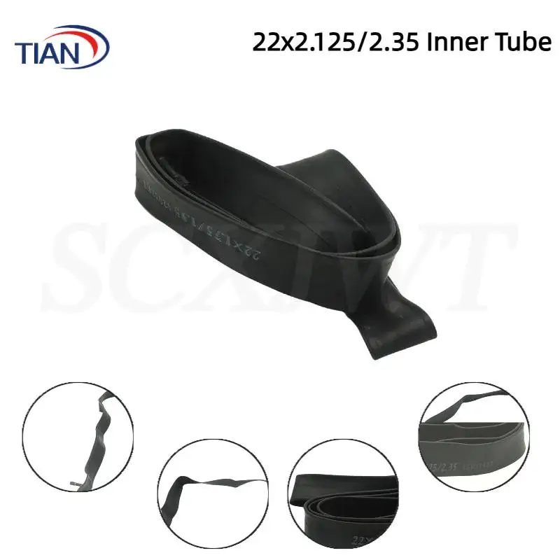 

22X2.125/2.35 Inner Tube (Straight Mouth Type) - Fits Recreational Bicycles, Mountain Bikes & City Commuter Car Tires