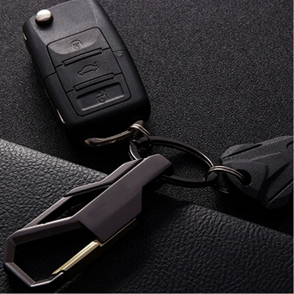 Personalized Lettering Keychain Men Key Chain Key Ring Waist Hanged Key Holder For Car Plate Number Logo Anti-lost Keyring