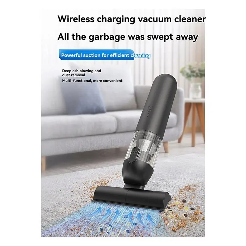 A84G-Wireless Charging Portable Vacuum Cleaner For Computer Keyboard And Car With Strong Suction And One-Button Dust Removal