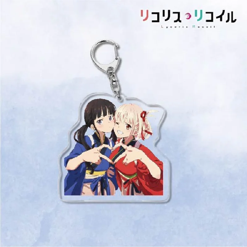 Lycoris Recoil Anime Figures Nishikigi Chisato Inoue Takina Acrylic Keychains Character Nakahara Mizuki Cute Pendant Decor Toy