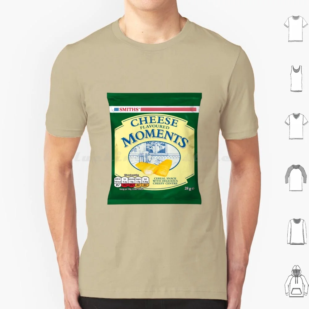 Smith's Cheese Flavoured Moments T Shirt Cotton Men Women DIY Print Cheese Pub Crisps Classic Throwback Cheese Moments Snack