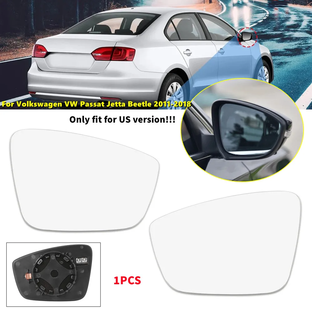 

Для Volkswagen VW Passat Jetta Beetle 2011-2018 США автомобиль левая и правая сторона с подогревом зеркало стекло зеркало заднего вида линза