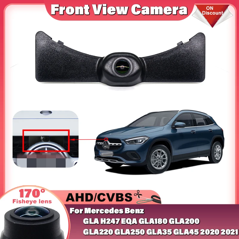 AHD Car Front View Parking Positive Logo Camera For Mercedes Benz GLA H247 EQA GLA180 GLA200 GLA220 GLA250 GLA35 GLA45 2020 2021