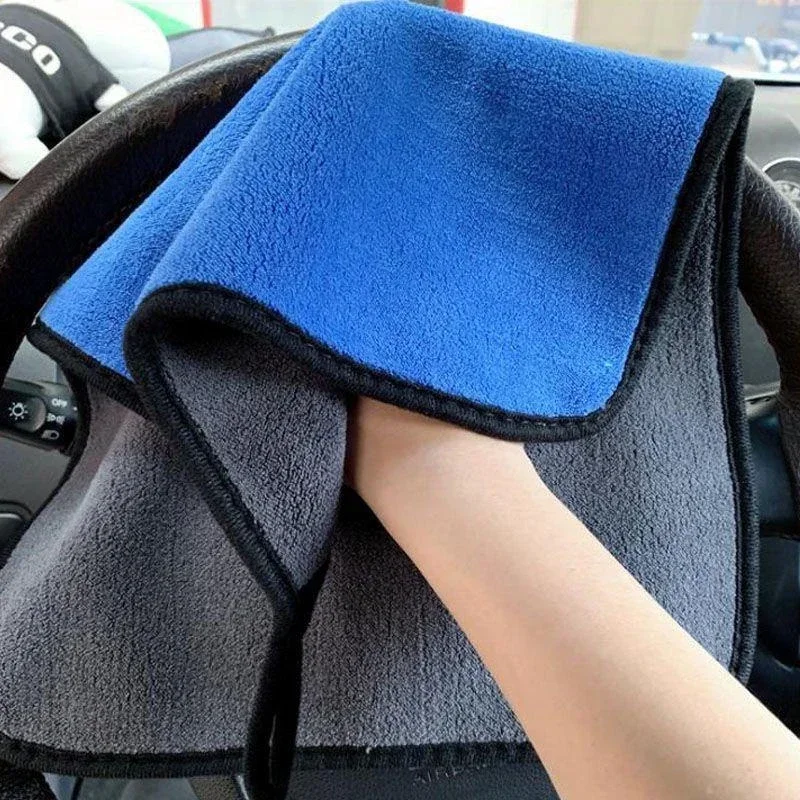 극세사 세차 수건, 부드러운 빠른 건조, 창문 거울 닦는 걸레, 가정용 이중 레이어 청소 천, 400GSM, 1-10 개