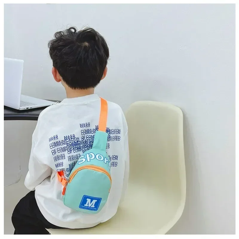 New Children Chest Bag Boy Girl Fashion Shoulder Diagonal Straddle Bag Travel Letter Printing Waist Bags Portable Casual Bags