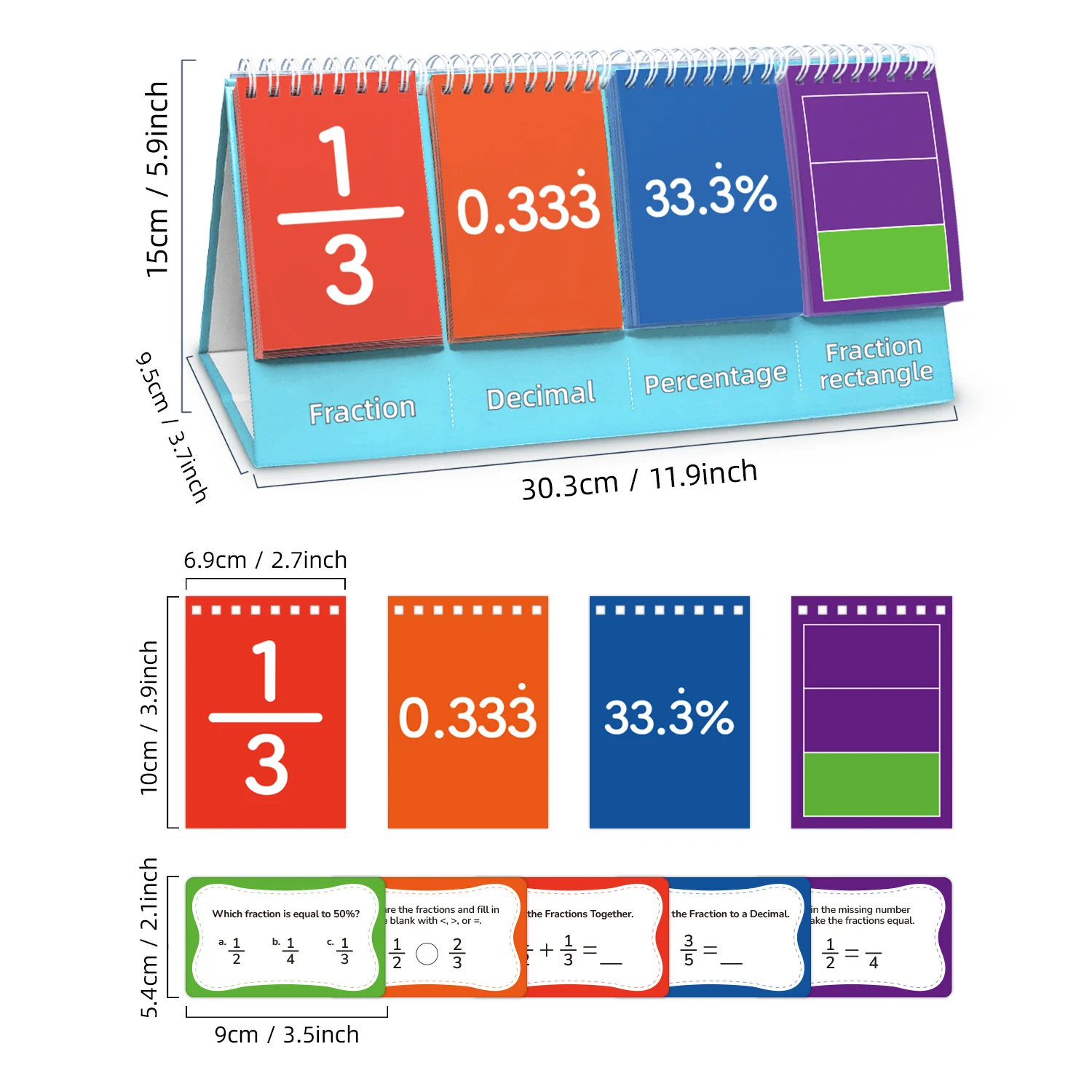 Calendrier à rabat de fractions mathématiques, outil d'apprentissage précoce des mathématiques pour enfants, jouet éducatif interactif pour la maison et l'école ​