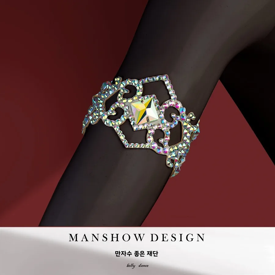 Anéis de braço de dança do ventre feitos à mão, acessórios de dança latina, adereços de dança, pulseiras de mão versáteis para fitn e fãs